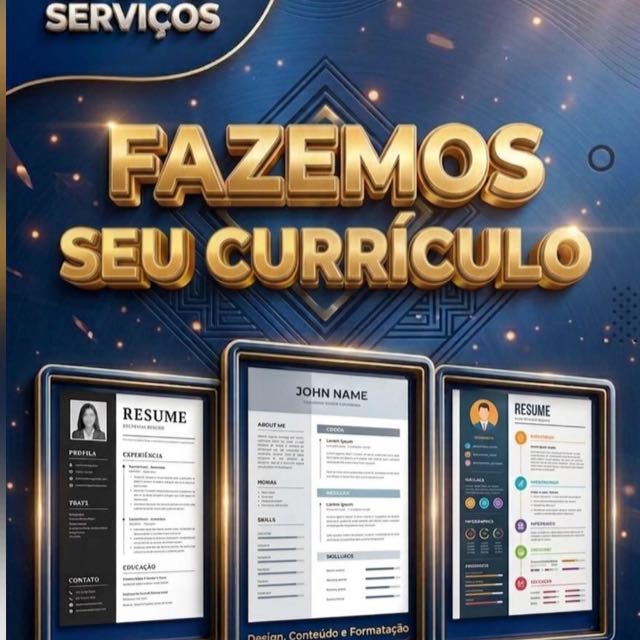 fazemos seu corriculo! 🤝🏽