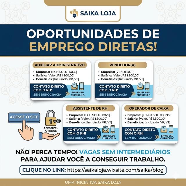 Vaga de emprego ES / Saika