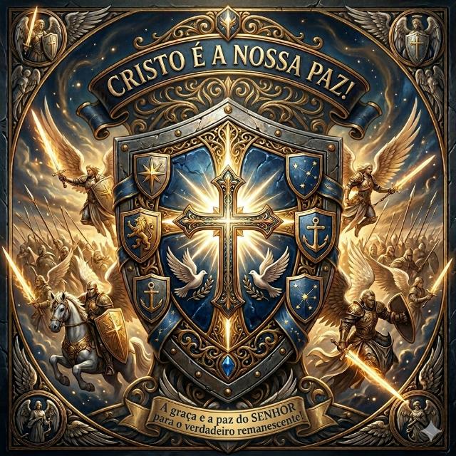 ╔════ 🛡️ ⚔️ 🛡️ ════╗
CRISTO É A NOSSA PAZ!
╚════ 🛡️ ⚔️ 🛡️ ════╝