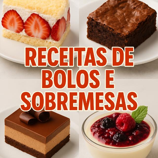 Receitas de Bolos e Sobremesas 🍰🍨